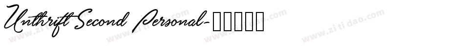 Unthrift Second Personal字体转换